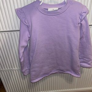 Charming Lilac Kids Ruffle Sleeve Sweatshirt